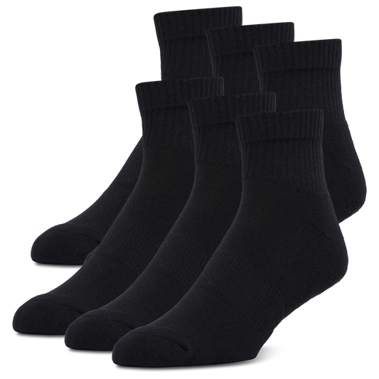 LCKR Athletic Half Cushion Quarter Socks - Men's - Black