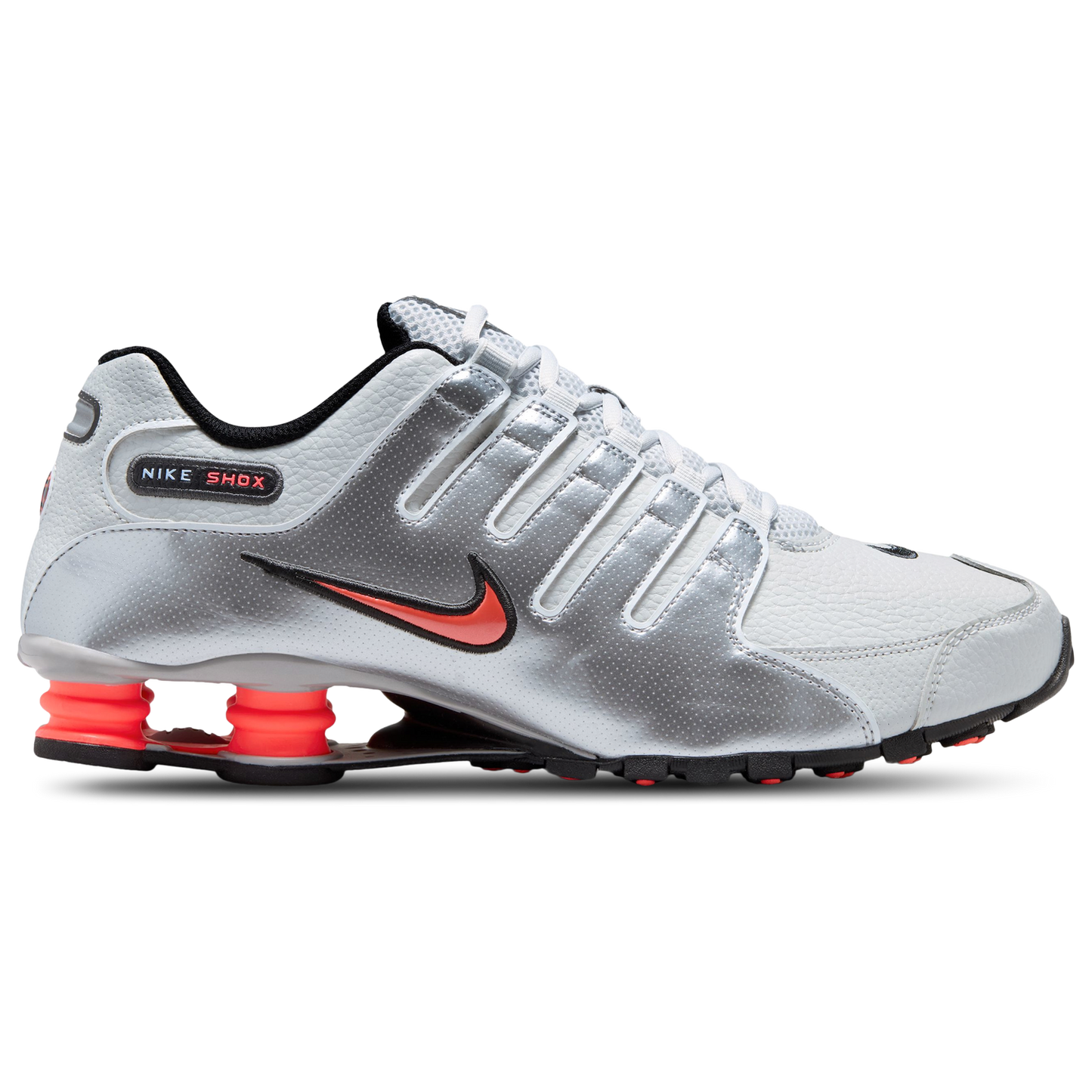 Nike Shox NZ - Men's - Silver/Gray/Red