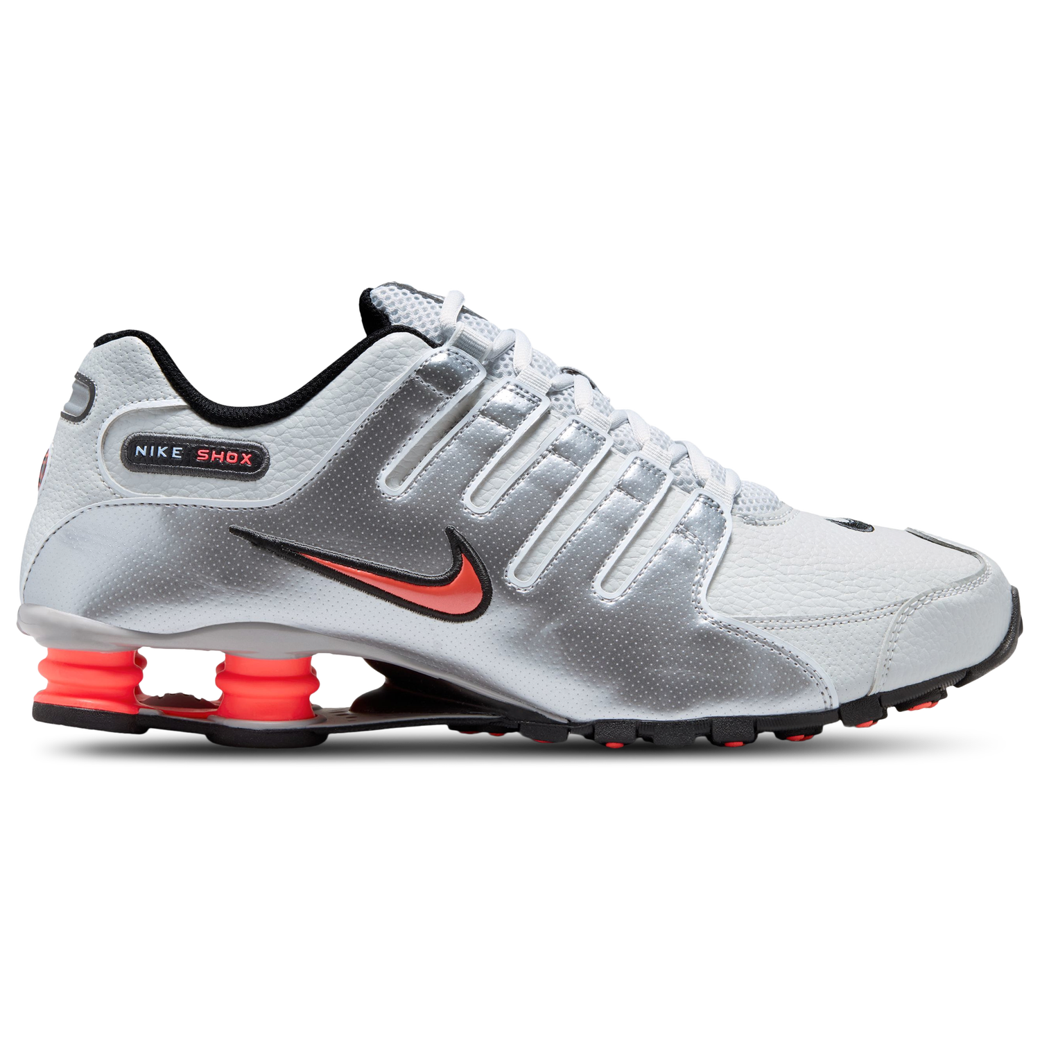 Nike Shox NZ - Men's - Silver/Gray/Red