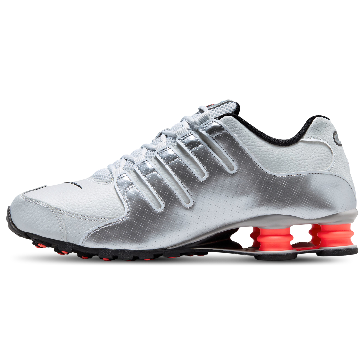 Nike Shox NZ - Men's - Silver/Gray/Red