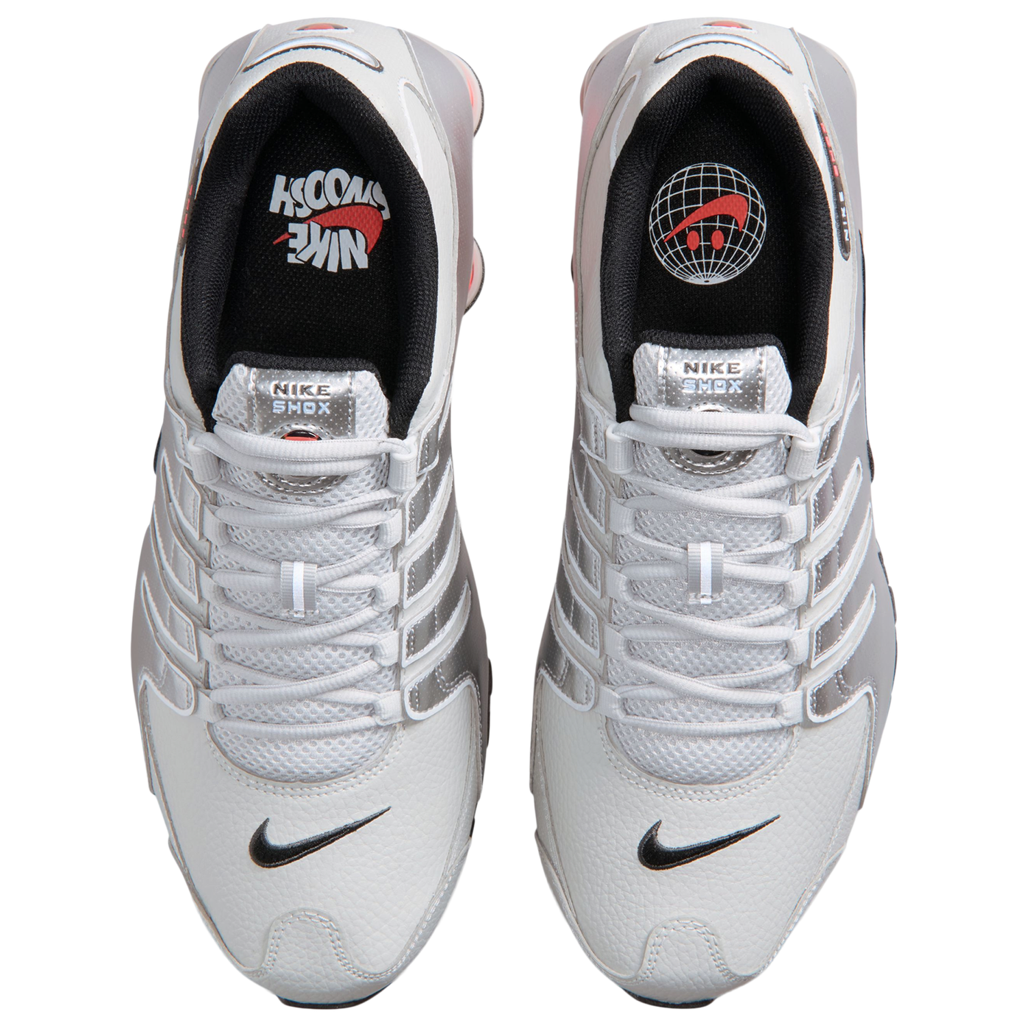 Nike Shox NZ - Men's - Silver/Gray/Red