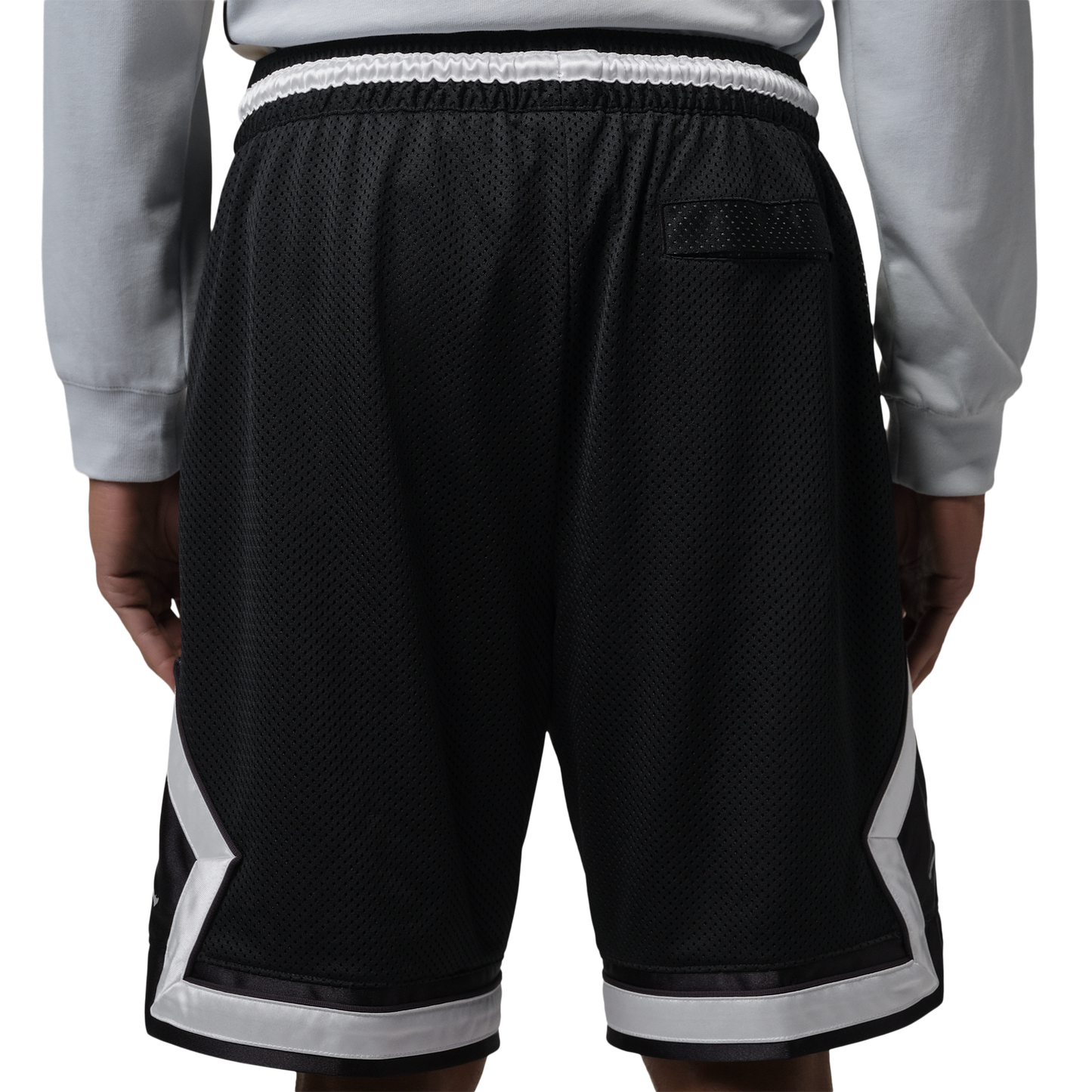 Jordan Brooklyn Diamond Mesh Shorts - Men's - Black/Silver