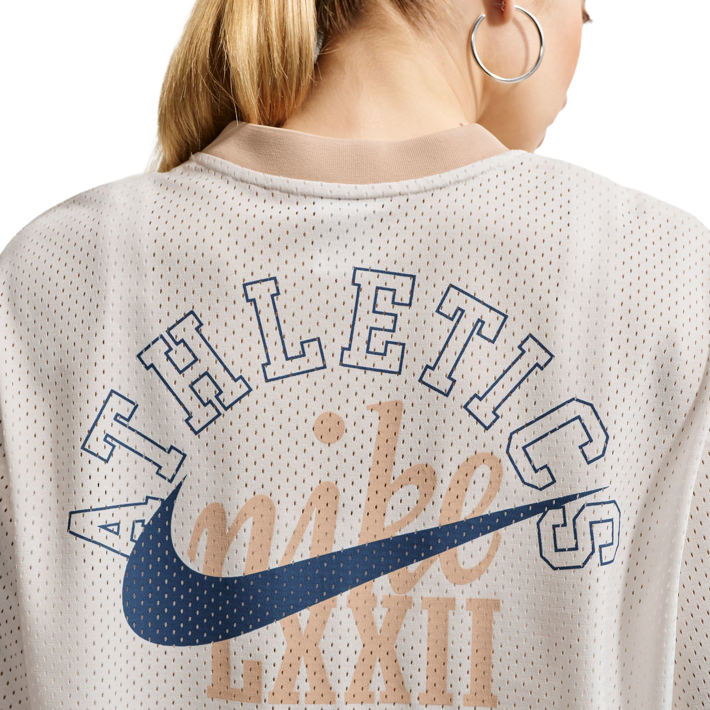 Nike NSW Heritage Festival Crop Mesh Jersey - Women's - Linen/Sail