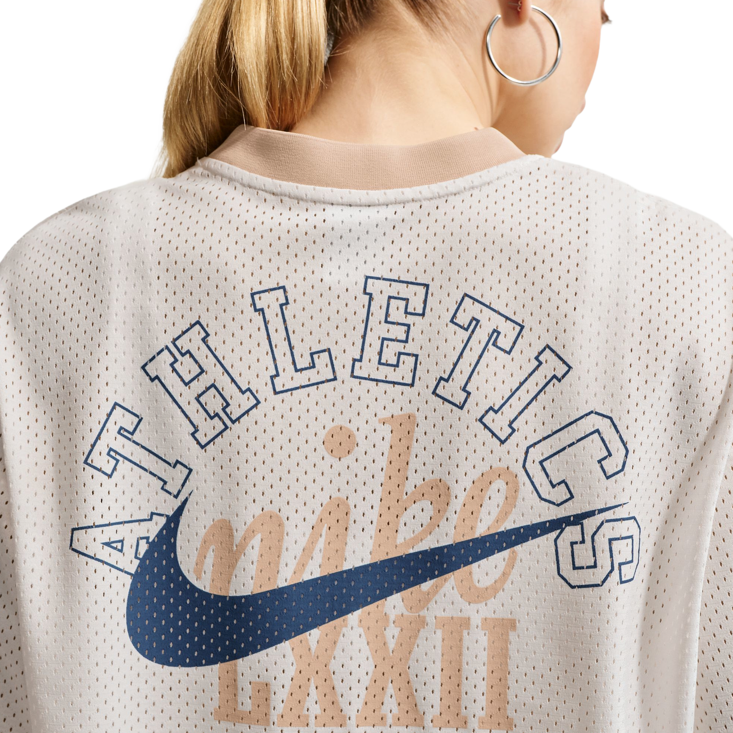 Nike NSW Heritage Festival Crop Mesh Jersey - Women's - Linen/Sail