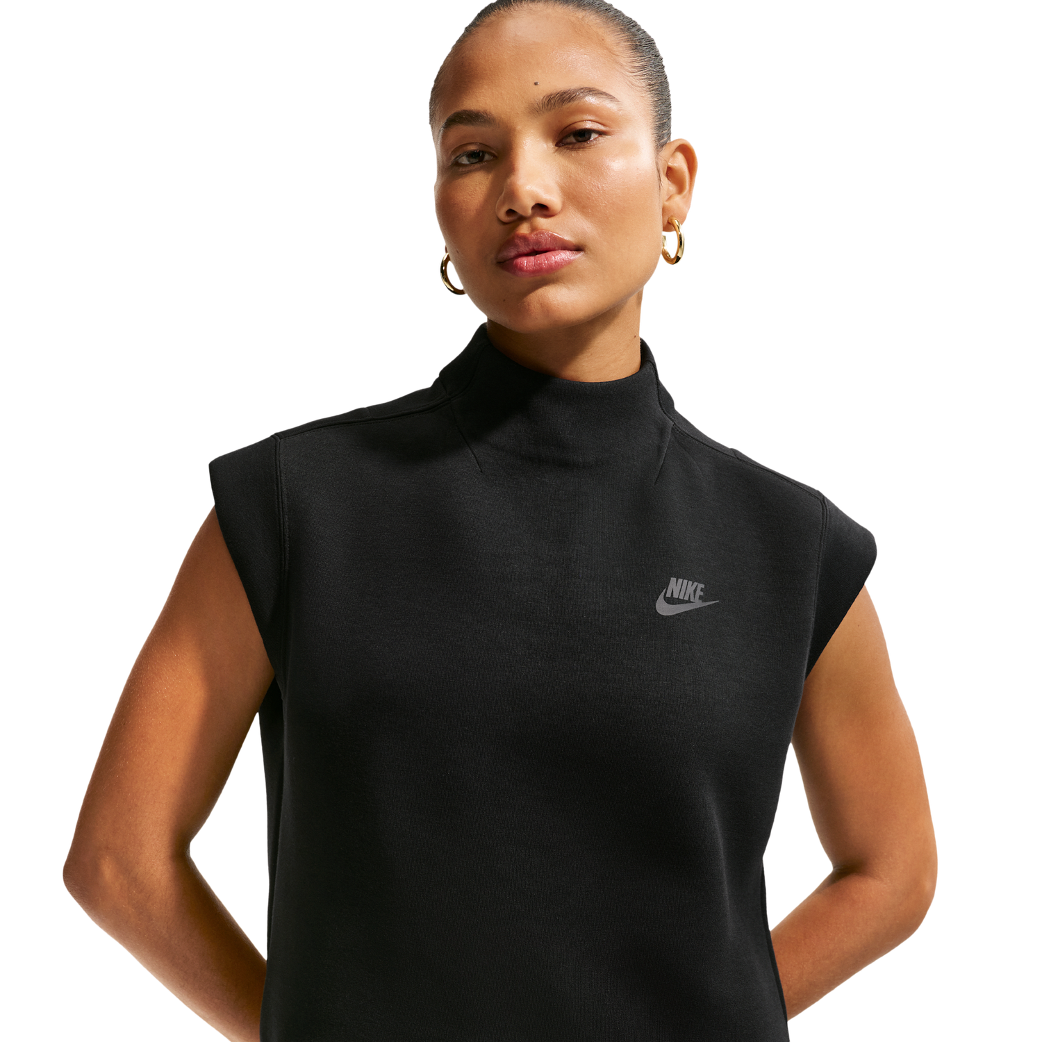 Nike NSW Tech Fleece SS Top - Women's - Black/Black
