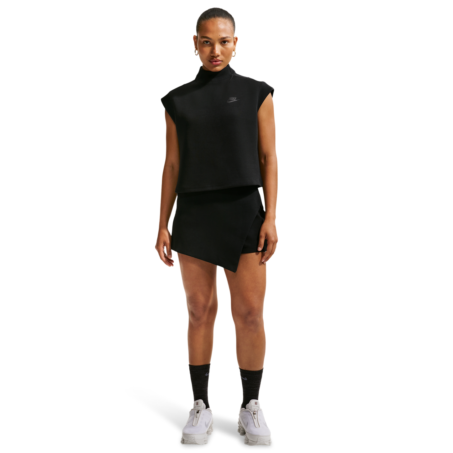 Nike NSW Tech Fleece SS Top - Women's - Black/Black