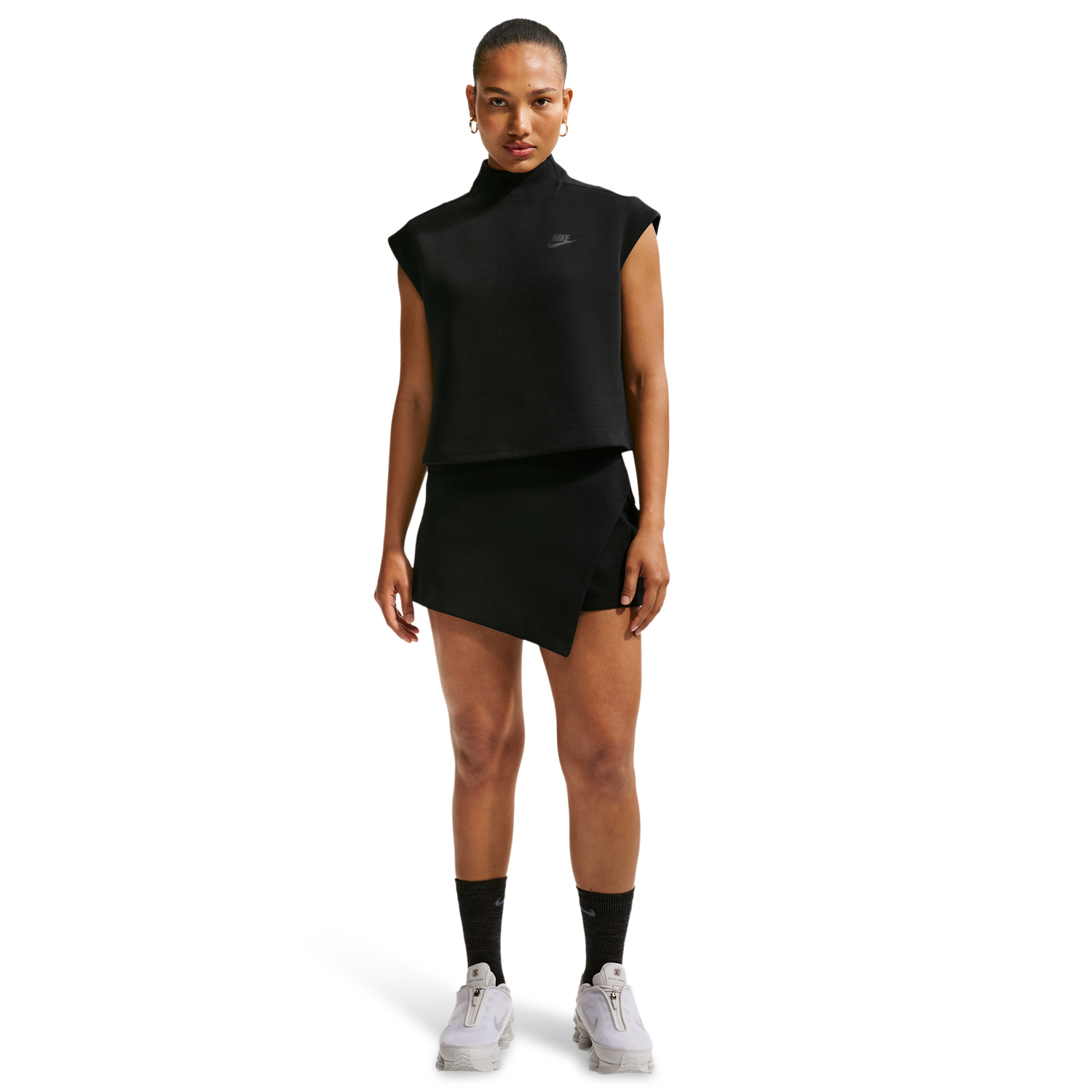 Nike NSW Tech Fleece SS Top - Women's - Black/Black