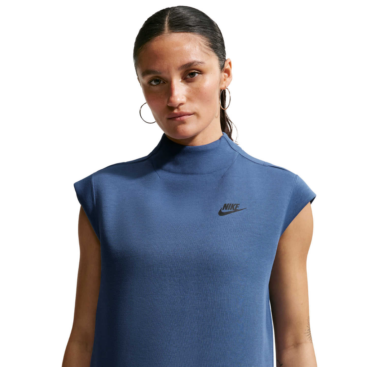 Nike NSW Tech Fleece SS Top - Women's - Mystic Navy/Black