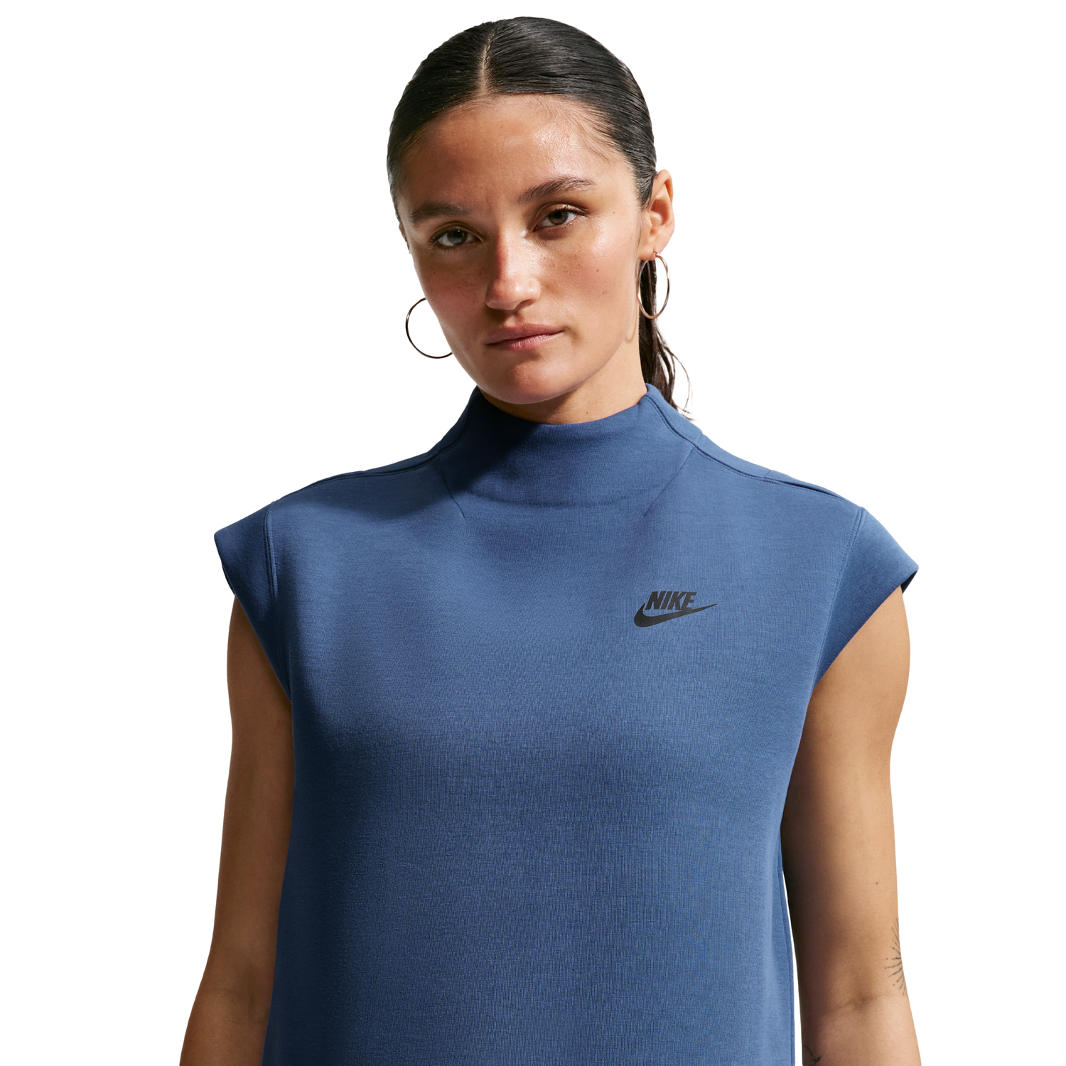 Nike NSW Tech Fleece SS Top - Women's - Mystic Navy/Black