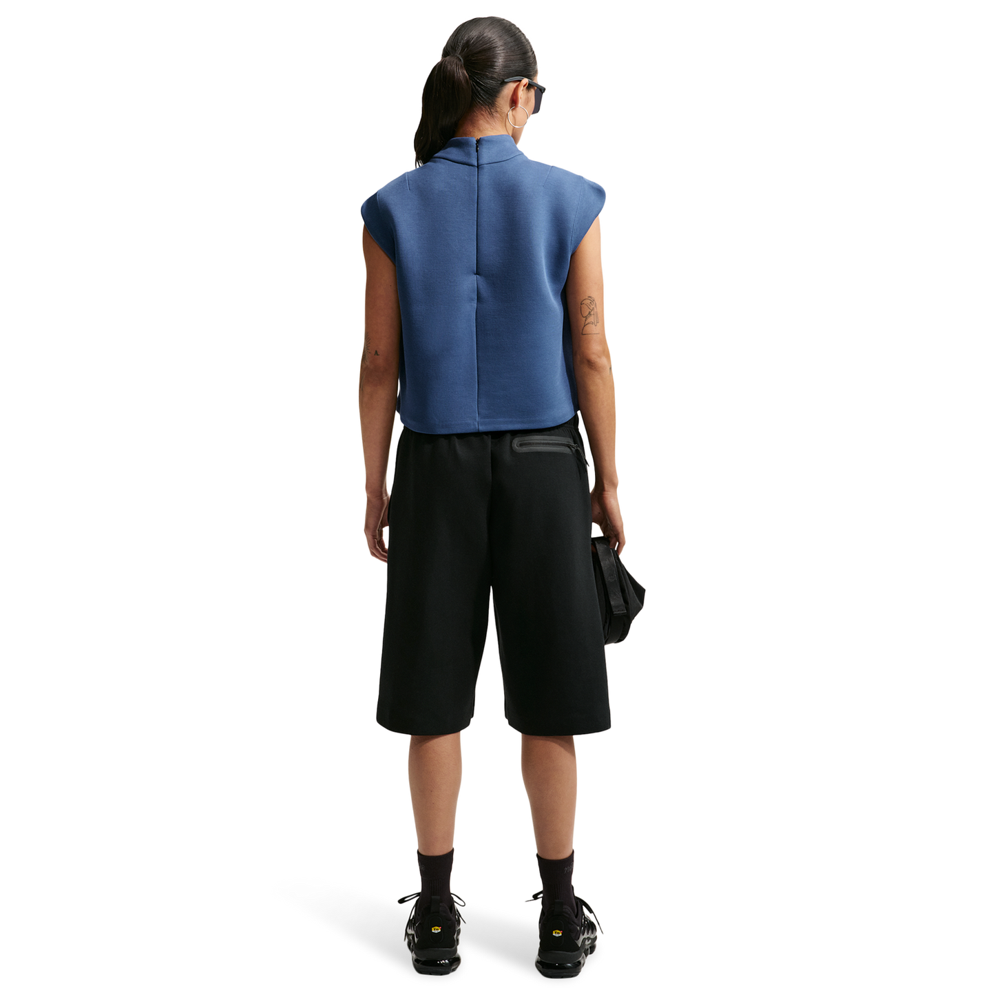 Nike NSW Tech Fleece SS Top - Women's - Mystic Navy/Black