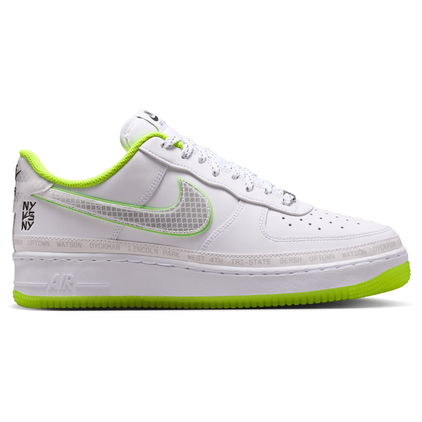 Nike Air Force 1 NYvNY - Men's - White/Black/Volt