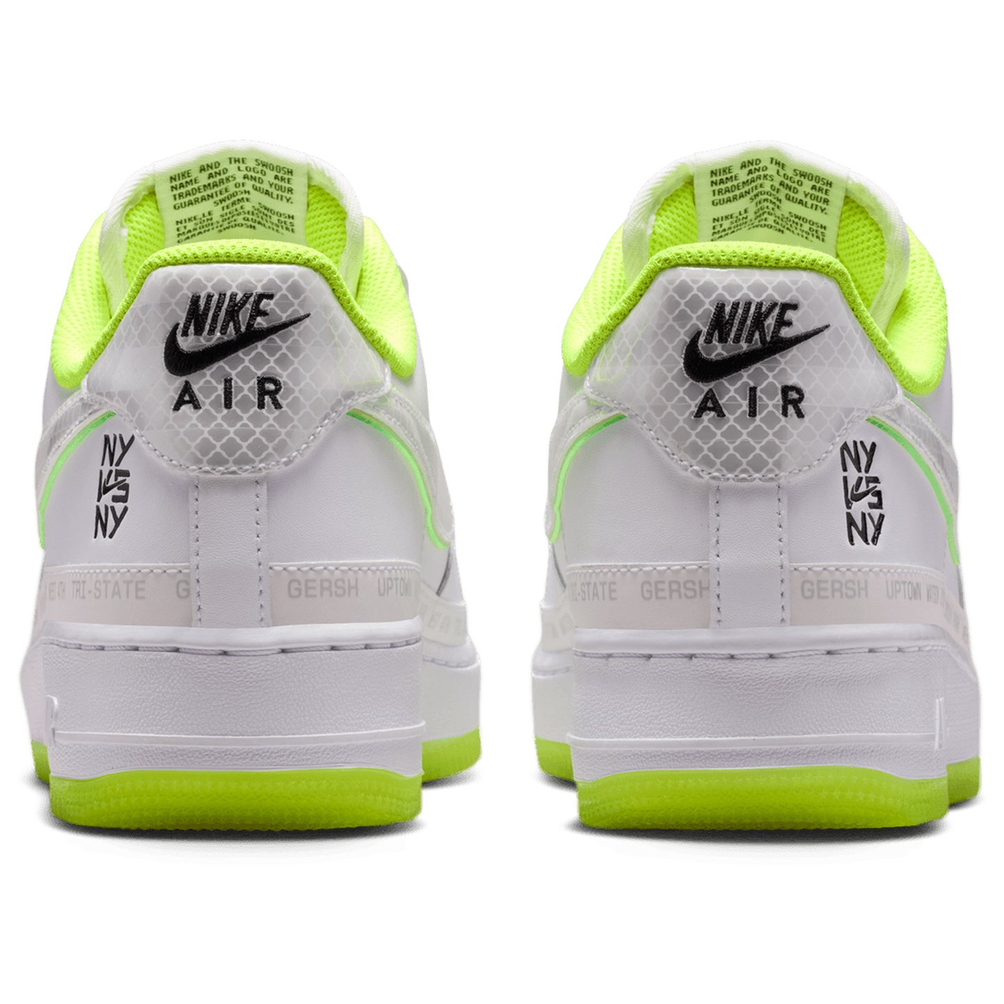 Nike Air Force 1 NYvNY - Men's - White/Black/Volt