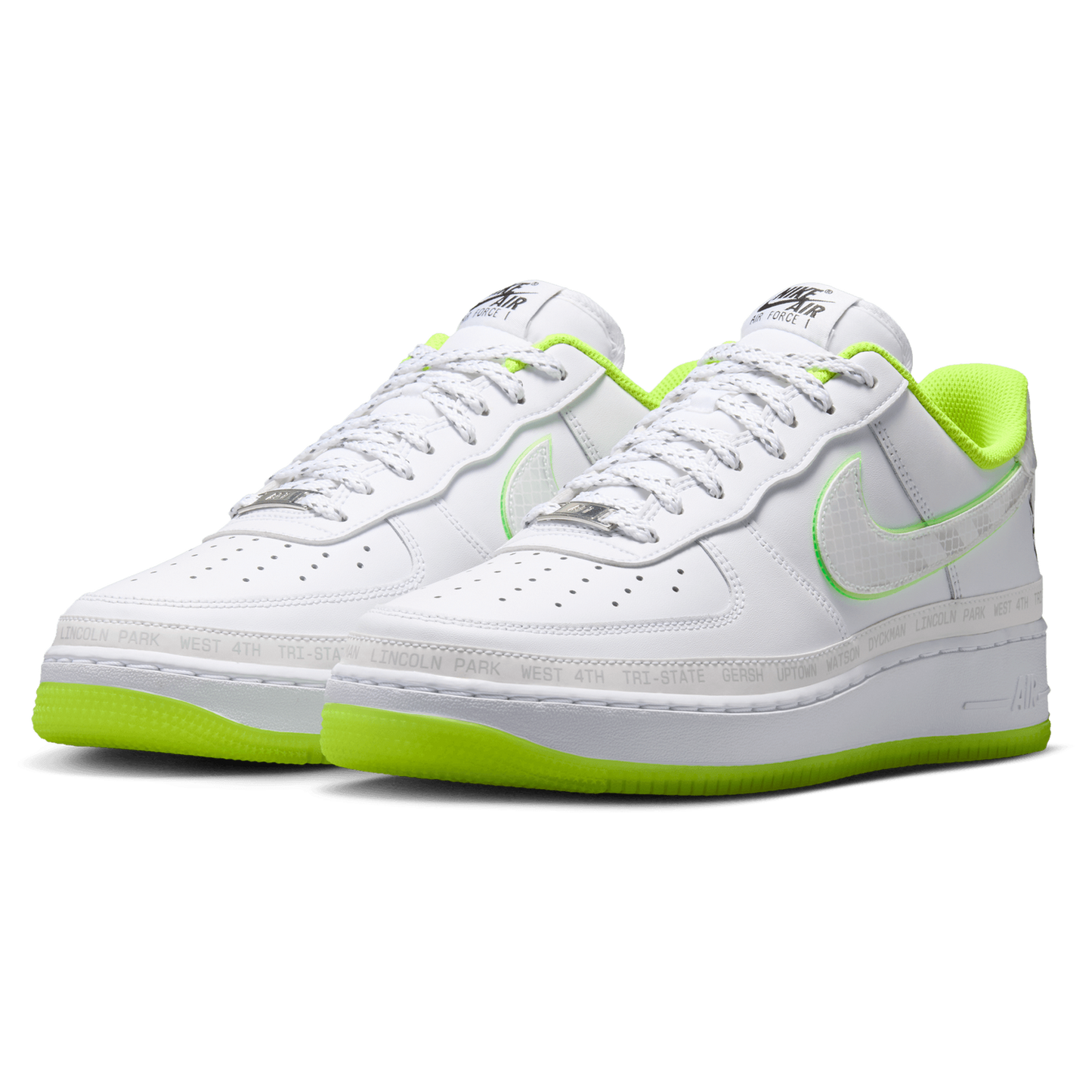 Nike Air Force 1 NYvNY - Men's - White/Black/Volt
