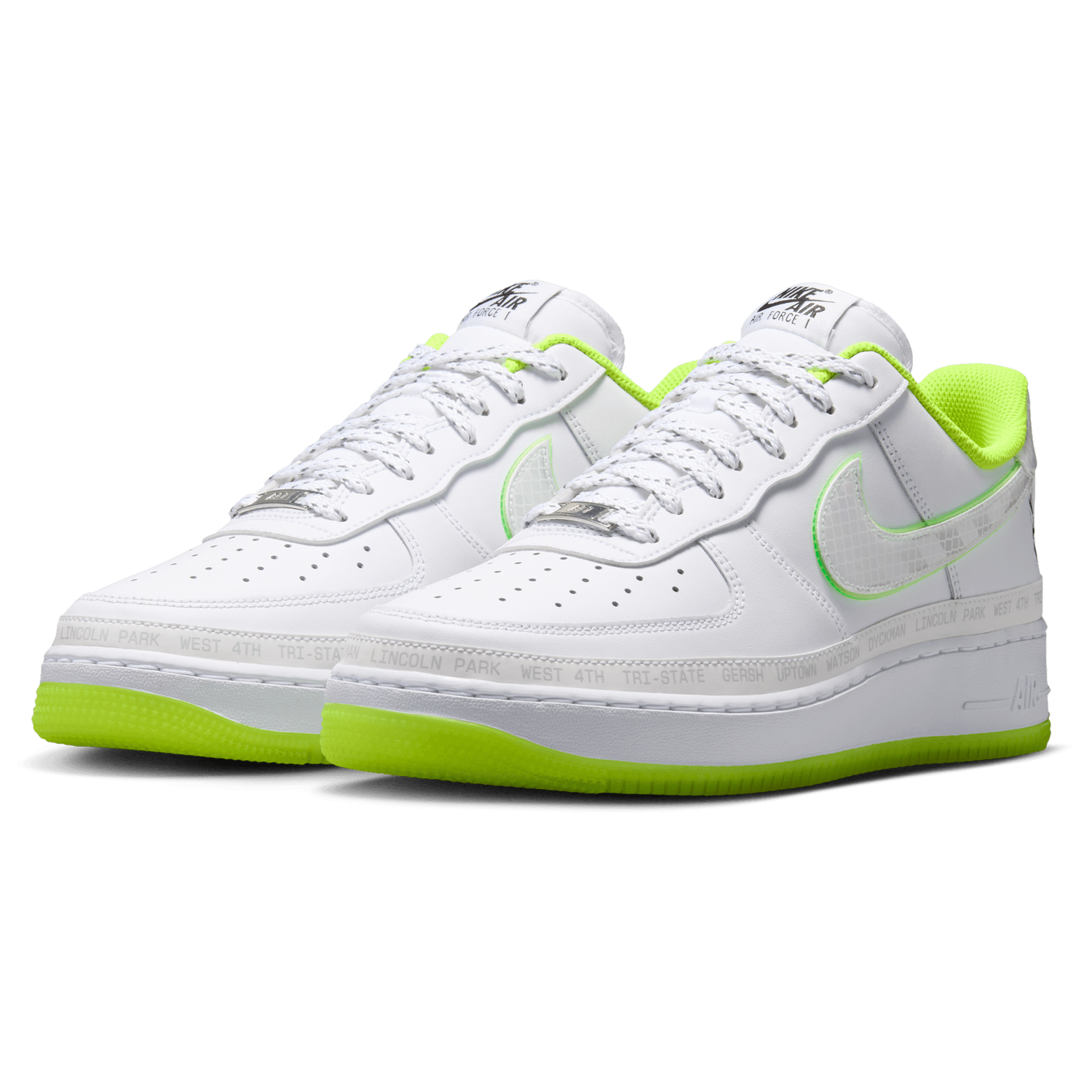 Nike Air Force 1 NYvNY - Men's - White/Black/Volt