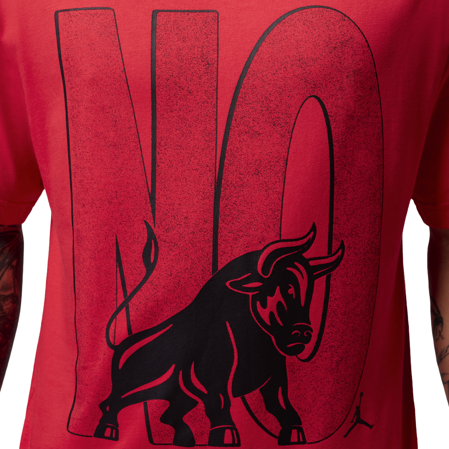Jordan Brooklyn Toro Graphic Short Sleeve Crew - Men's - Fire Red/Fire Red