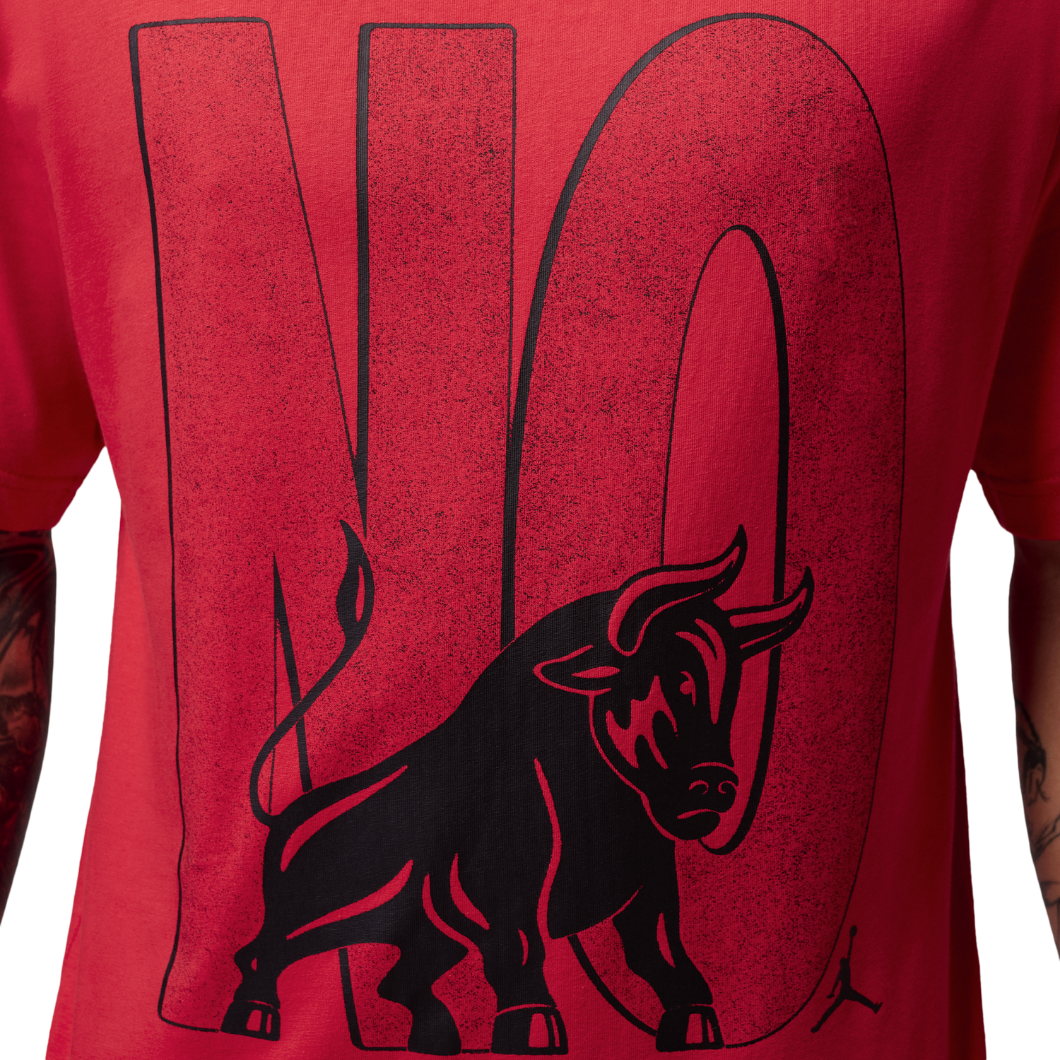 Jordan Brooklyn Toro Graphic Short Sleeve Crew - Men's - Fire Red/Fire Red