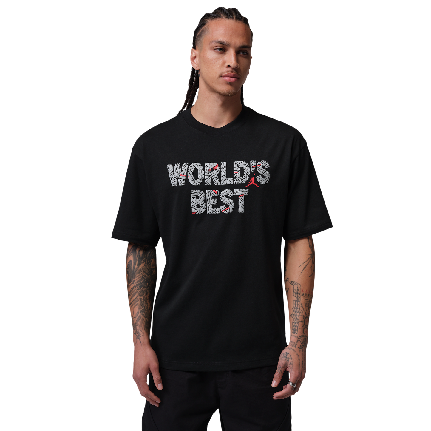 Jordan Brooklyn Best Graphic Short Sleeve Crew - Men's - Black/University Red