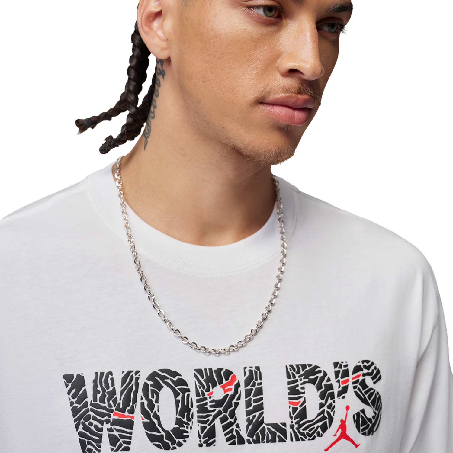 Jordan Brooklyn Best Graphic Short Sleeve Crew - Men's - University Red/White