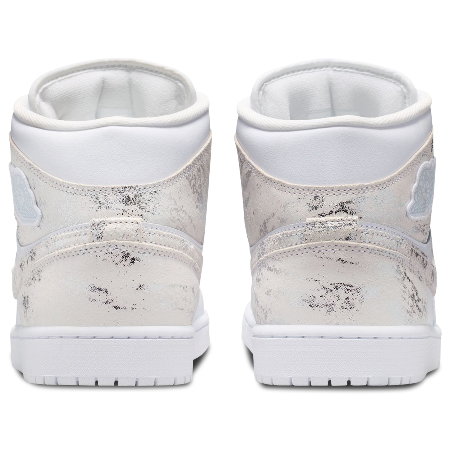 Jordan AJ 1 Mid SE - Men's - White/White/Silver