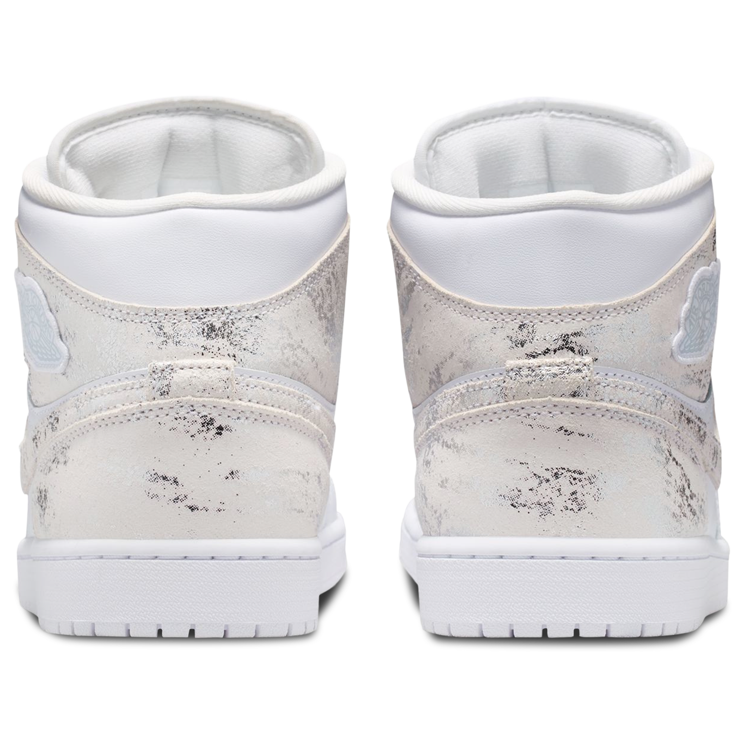 Jordan AJ 1 Mid SE - Men's - White/White/Silver