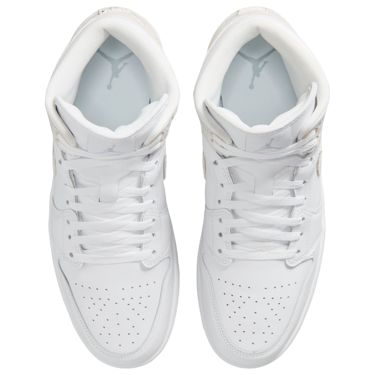 Jordan AJ 1 Mid SE - Men's - White/White/Silver