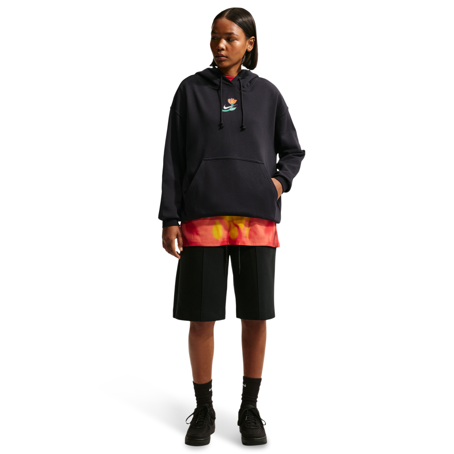 Nike Phnx Fleece Oversized PO Hoodie - Women's - Black