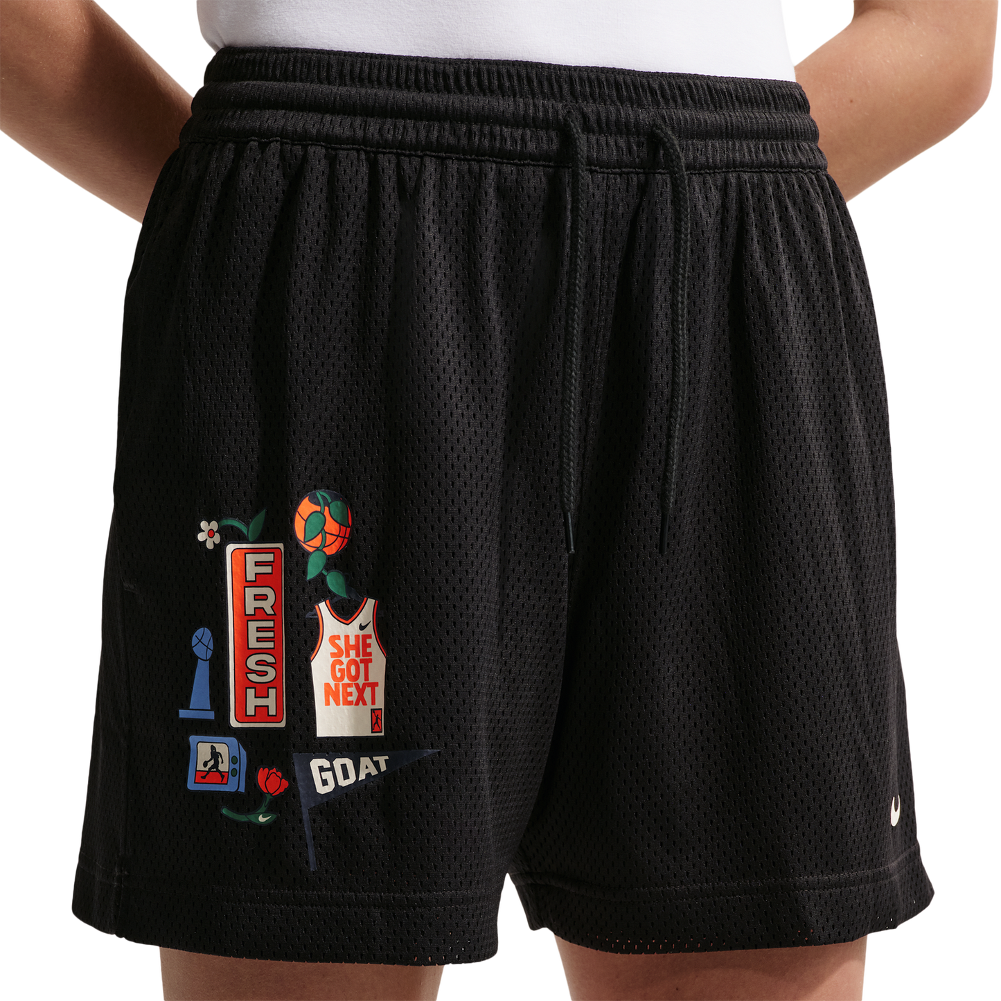 Nike Drifit Essential Seasonal 4'' Short - Women's - Black/Pale Ivory