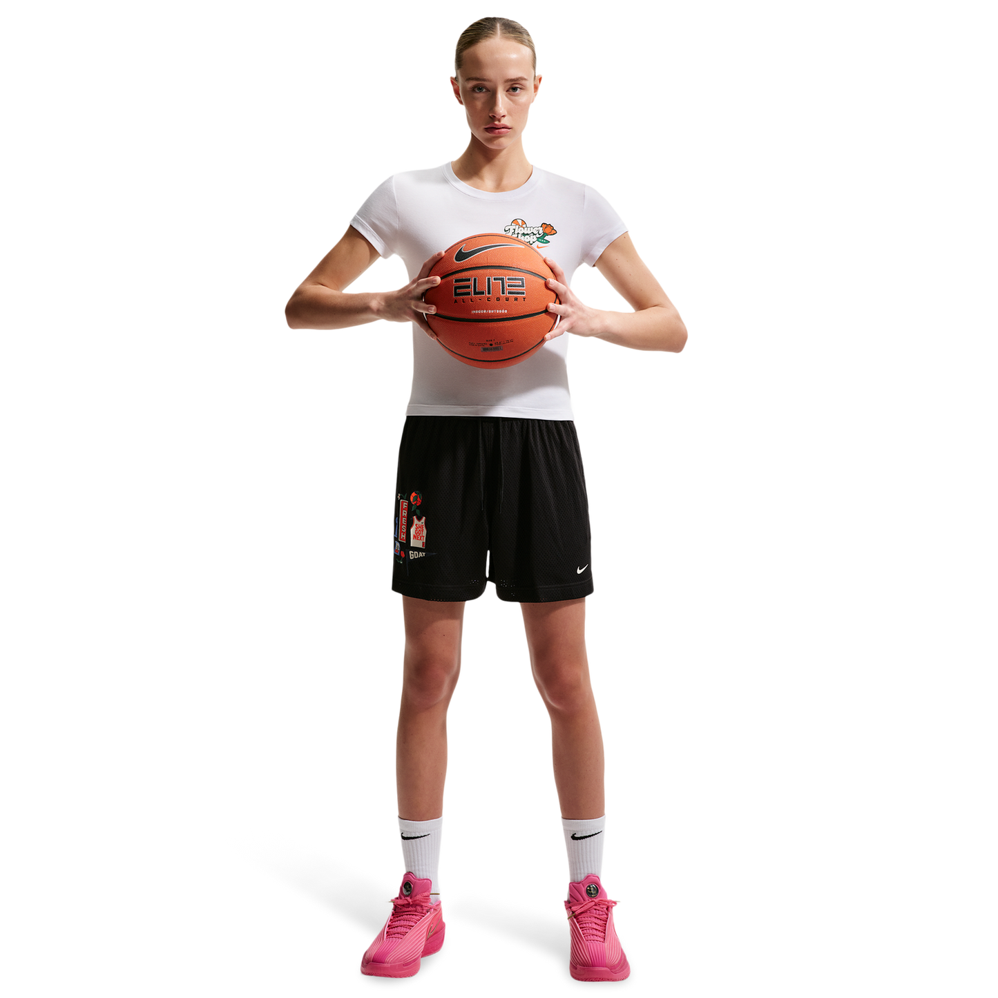 Nike Drifit Essential Seasonal 4'' Short - Women's - Black/Pale Ivory