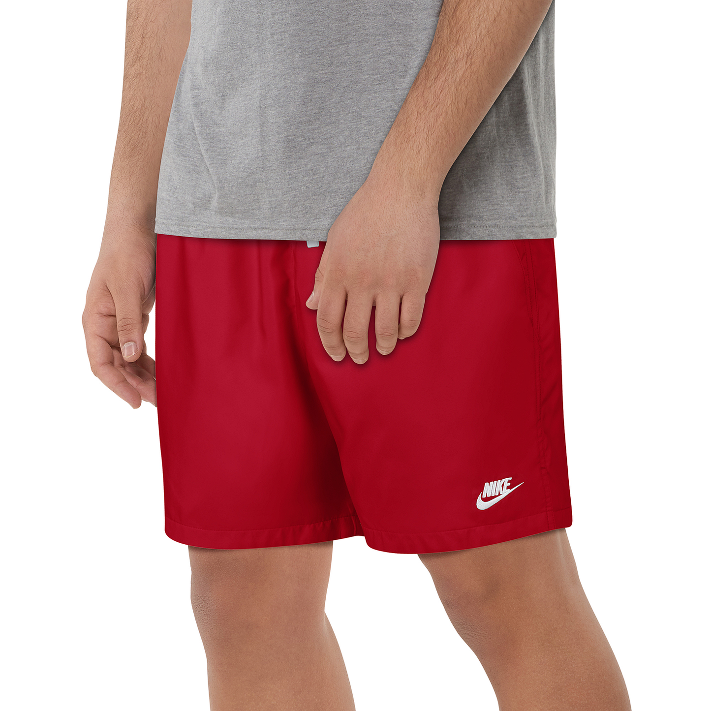 Nike Club Essentials Woven Flow Shorts - Men's - Red/White