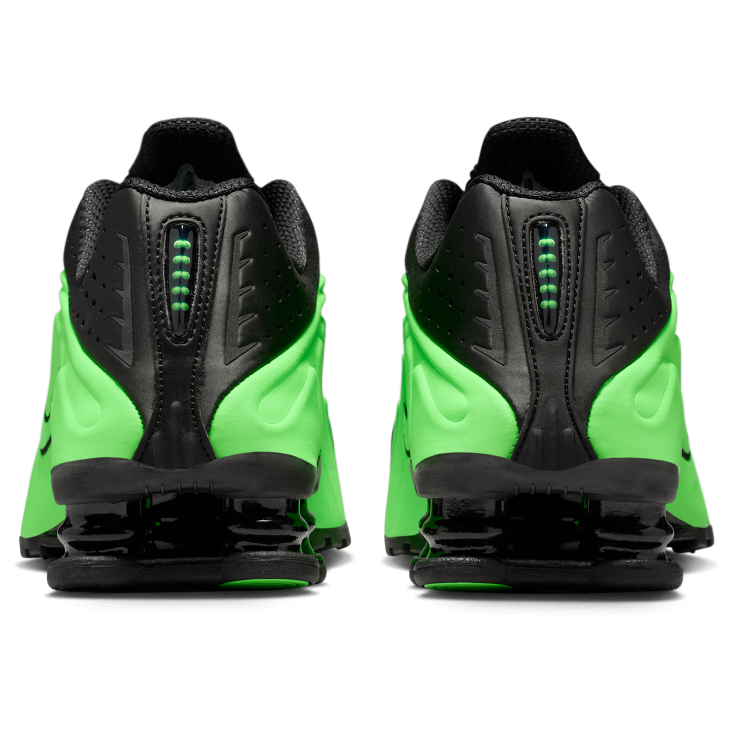 Nike Shox R4 - Women's - Black/Black/Voltage Green