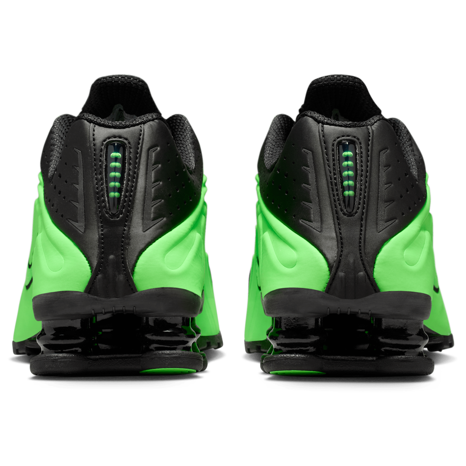 Nike Shox R4 - Women's - Black/Black/Voltage Green