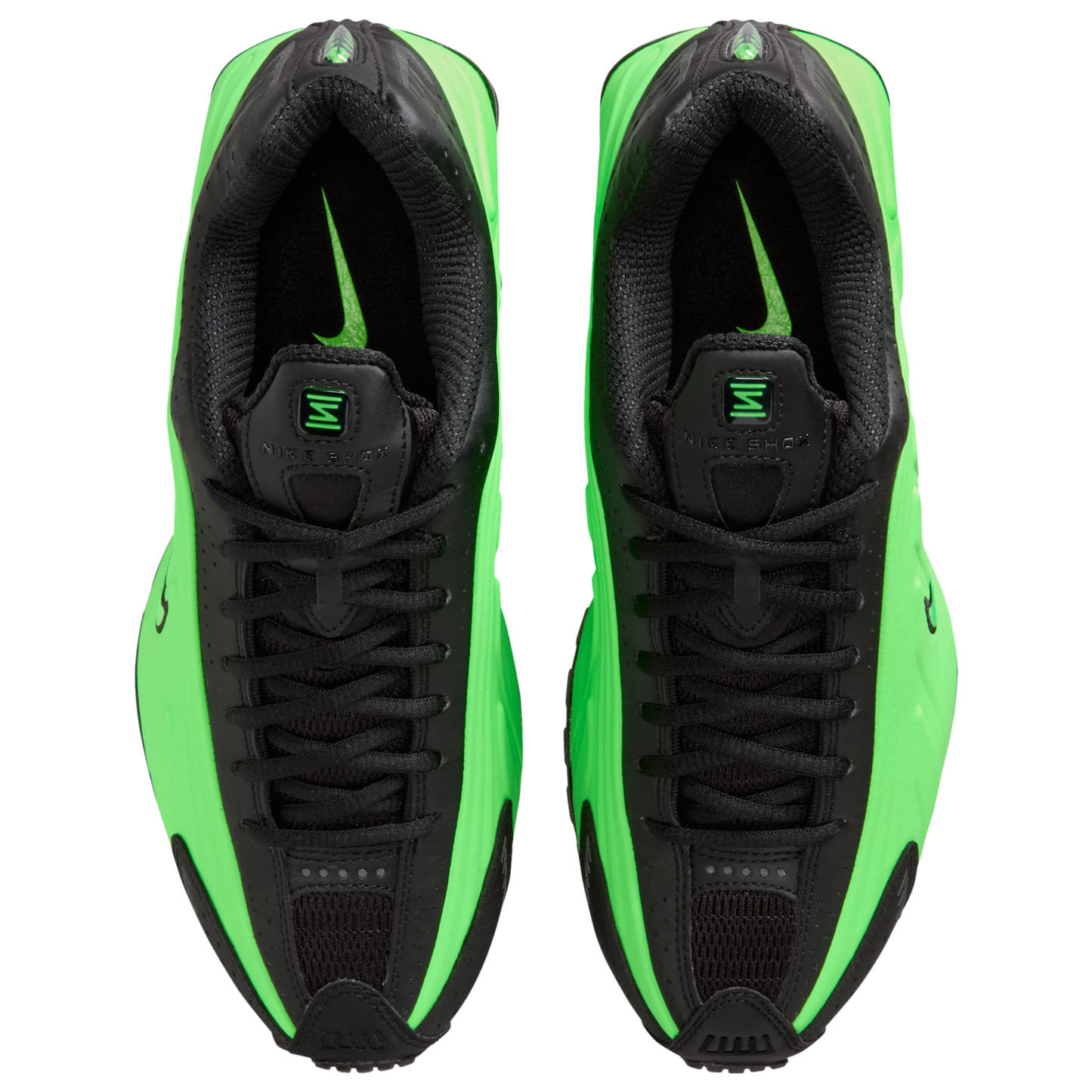 Nike Shox R4 - Women's - Black/Black/Voltage Green