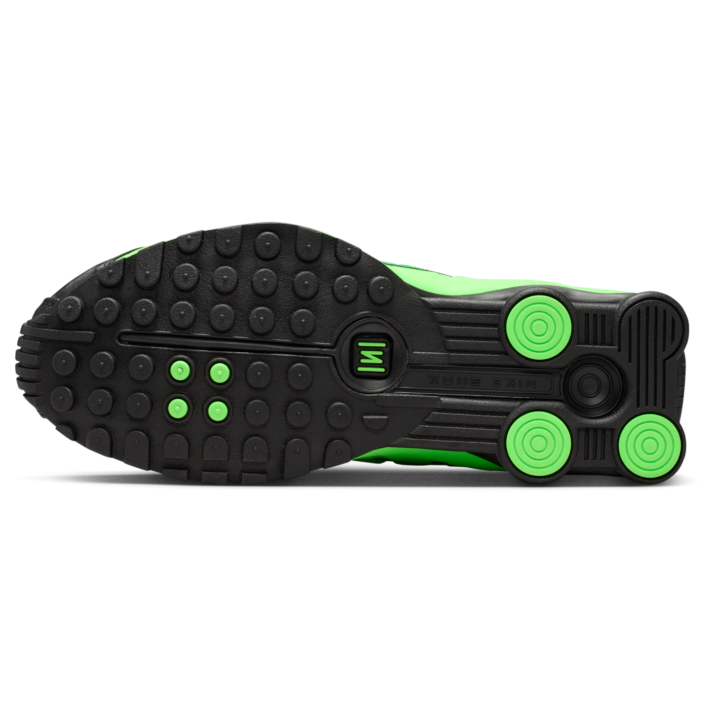 Nike Shox R4 - Women's - Black/Black/Voltage Green