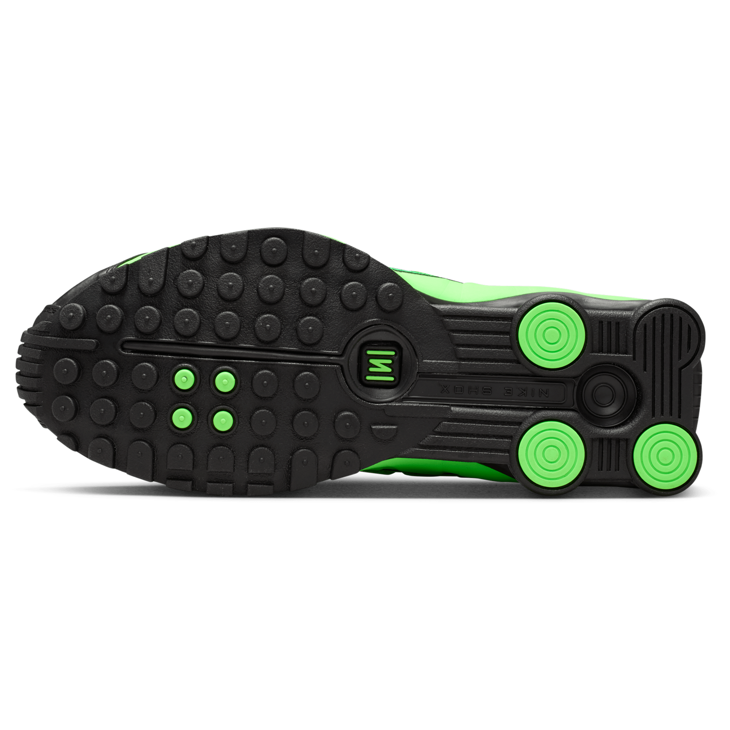 Nike Shox R4 - Women's - Black/Black/Voltage Green