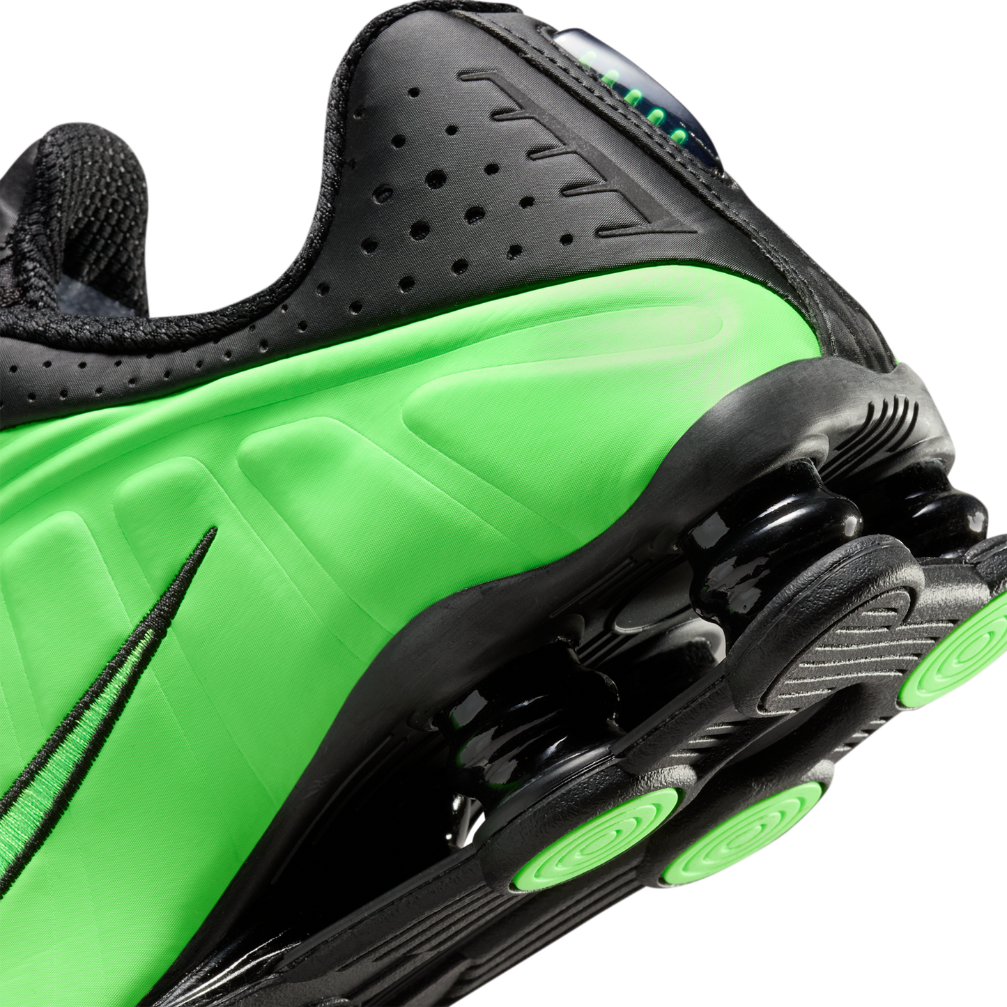 Nike Shox R4 - Women's - Black/Black/Voltage Green