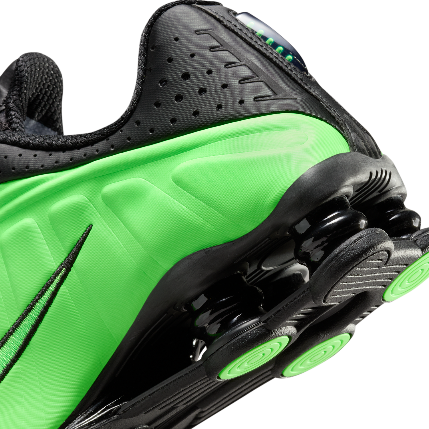 Nike Shox R4 - Women's - Black/Black/Voltage Green