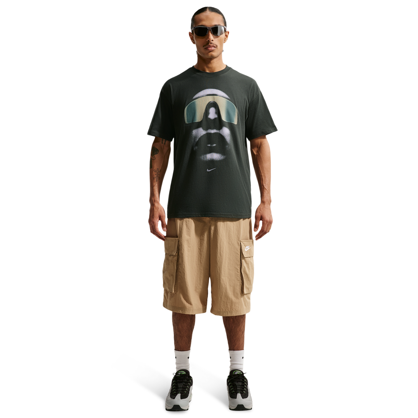 Nike NSW M90 Short Sleeve T-Shirt - Men's - Black Spruce/Spruce Fog