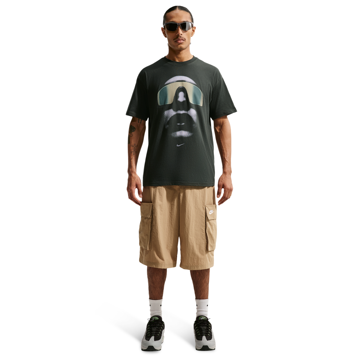 Nike NSW M90 Short Sleeve T-Shirt - Men's - Black Spruce/Spruce Fog