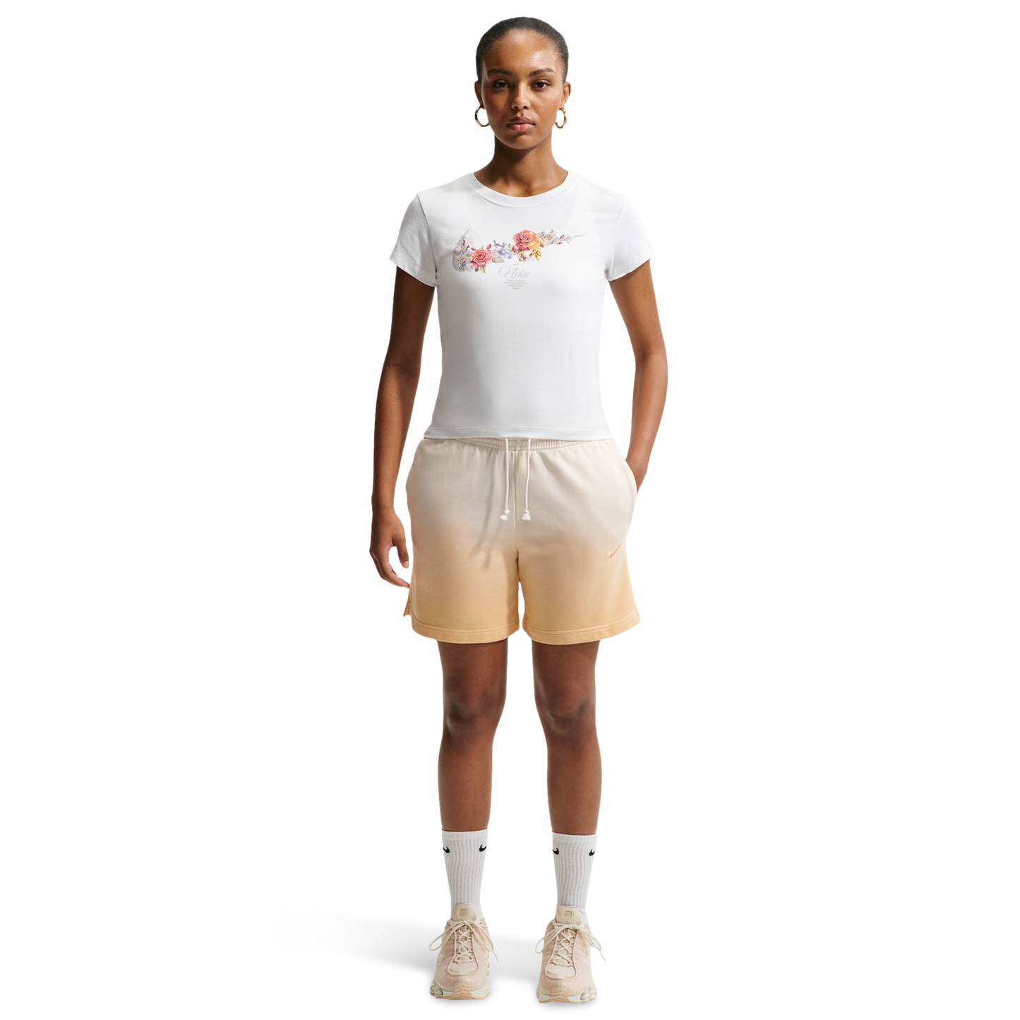 Nike NSW Chill Knit Mid Crop - Women's - White/Platinum Tint