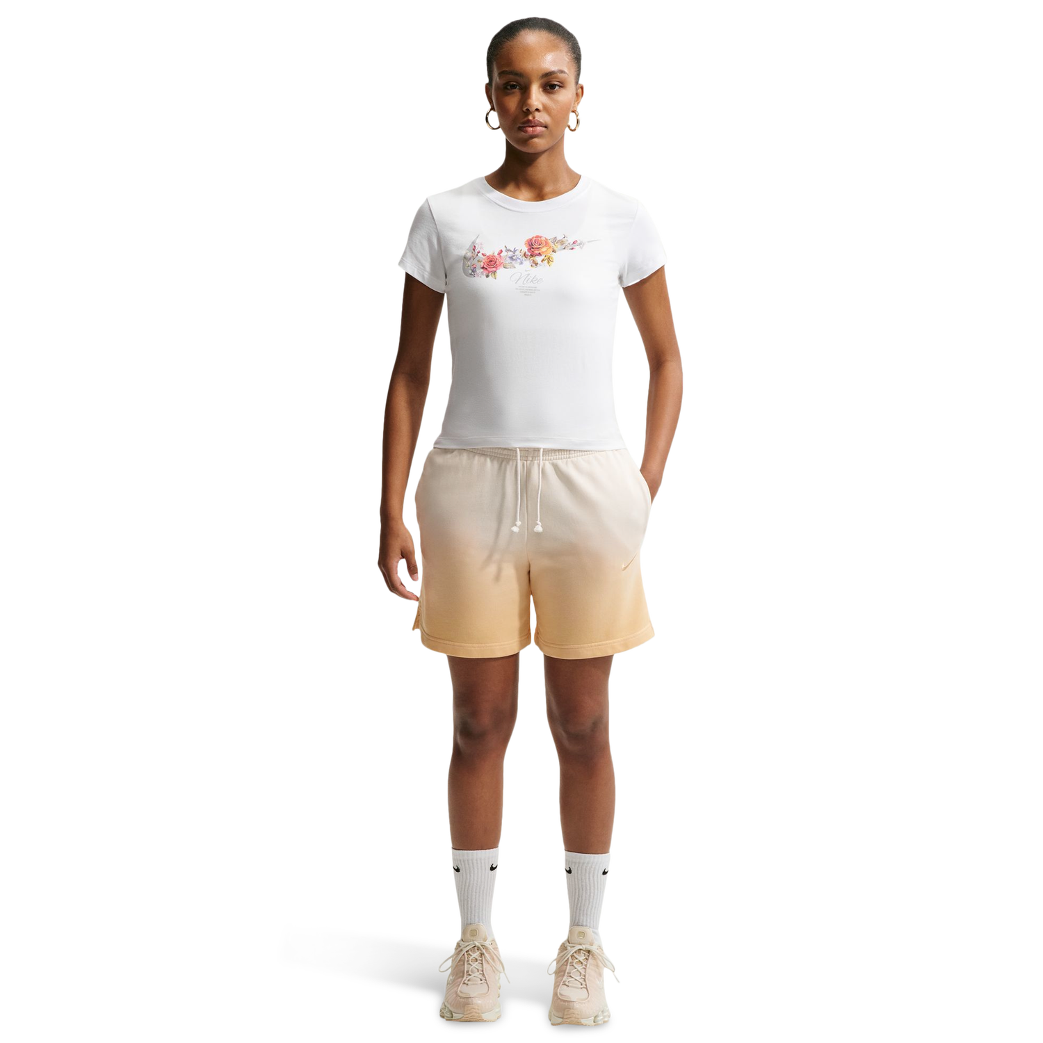 Nike NSW Chill Knit Mid Crop - Women's - White/Platinum Tint