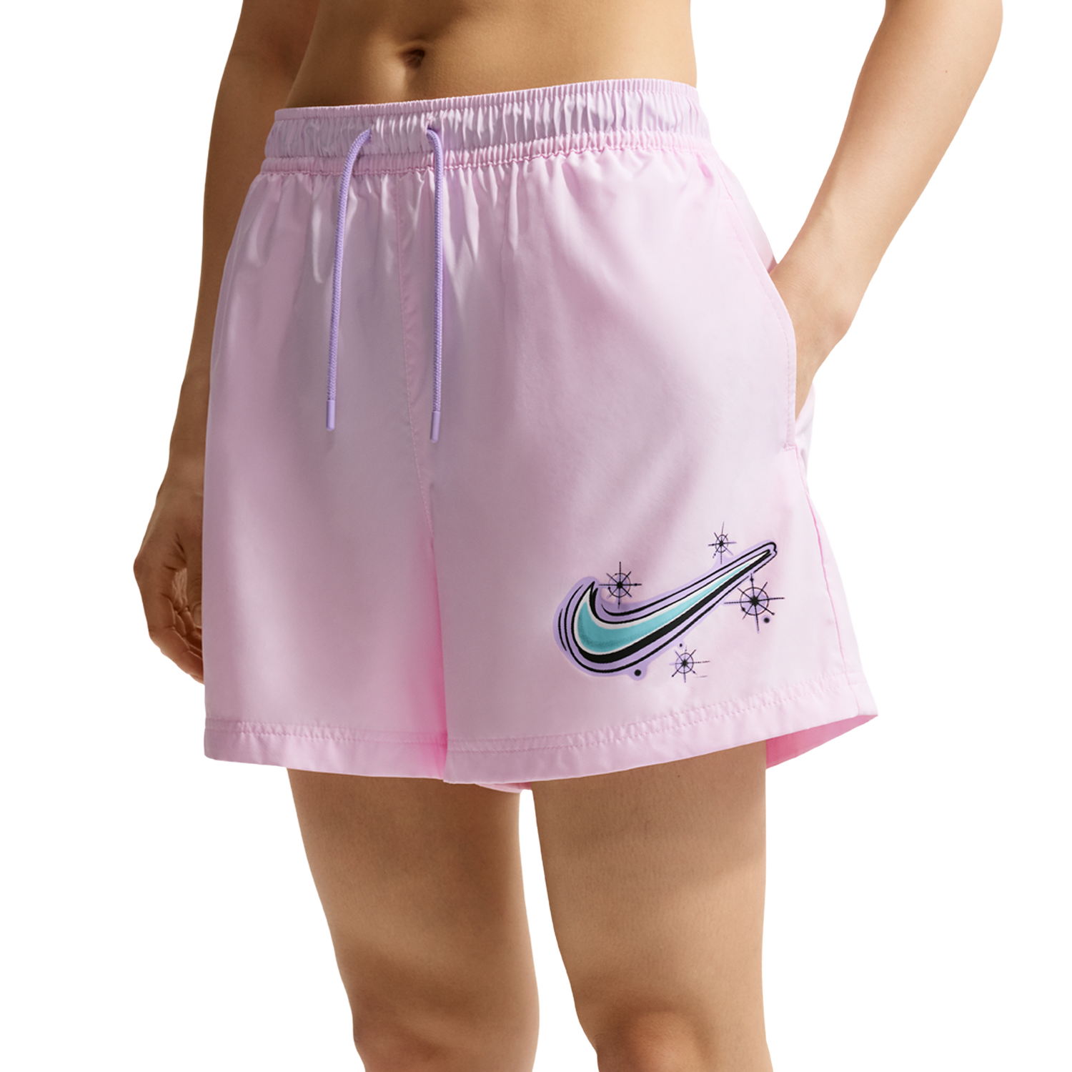 Nike NSW MR Essential Woven Short - Women's - Pink Foam