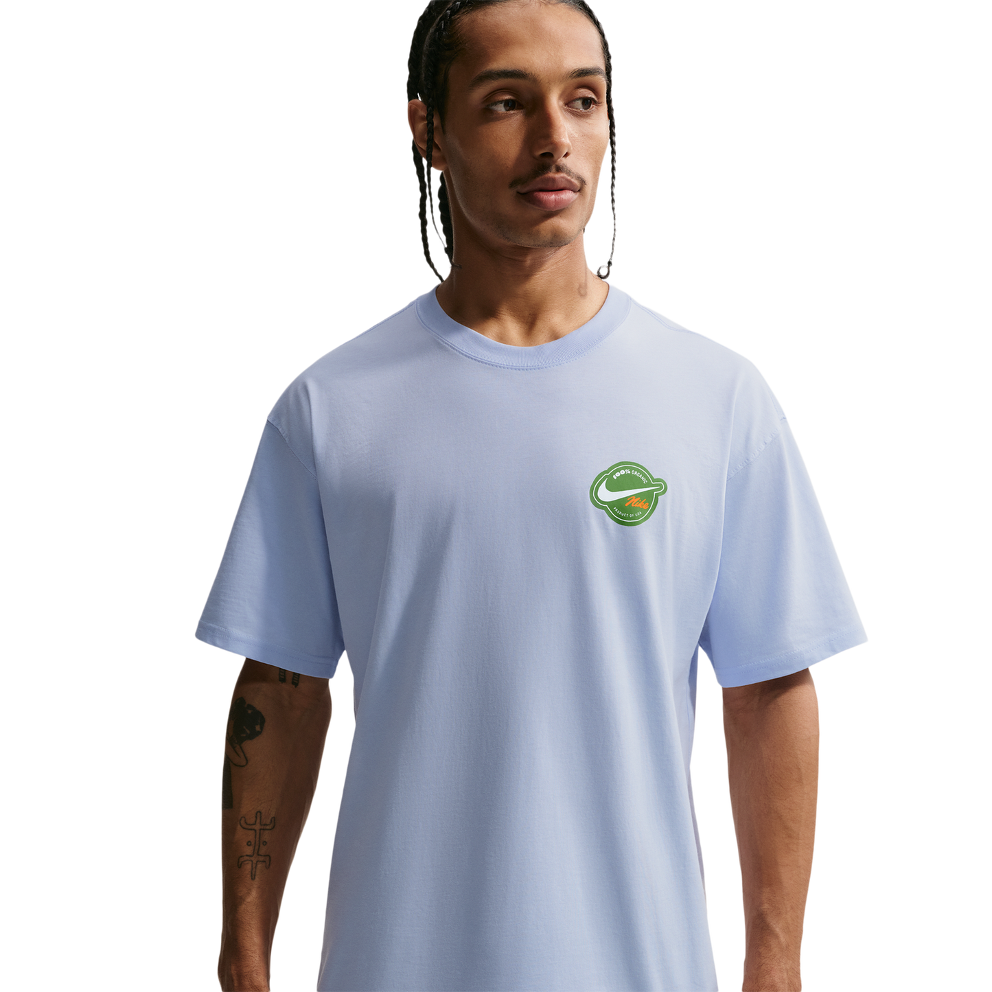 Nike NSW Orange T-Shirt - Men's - Hydrogen Blue