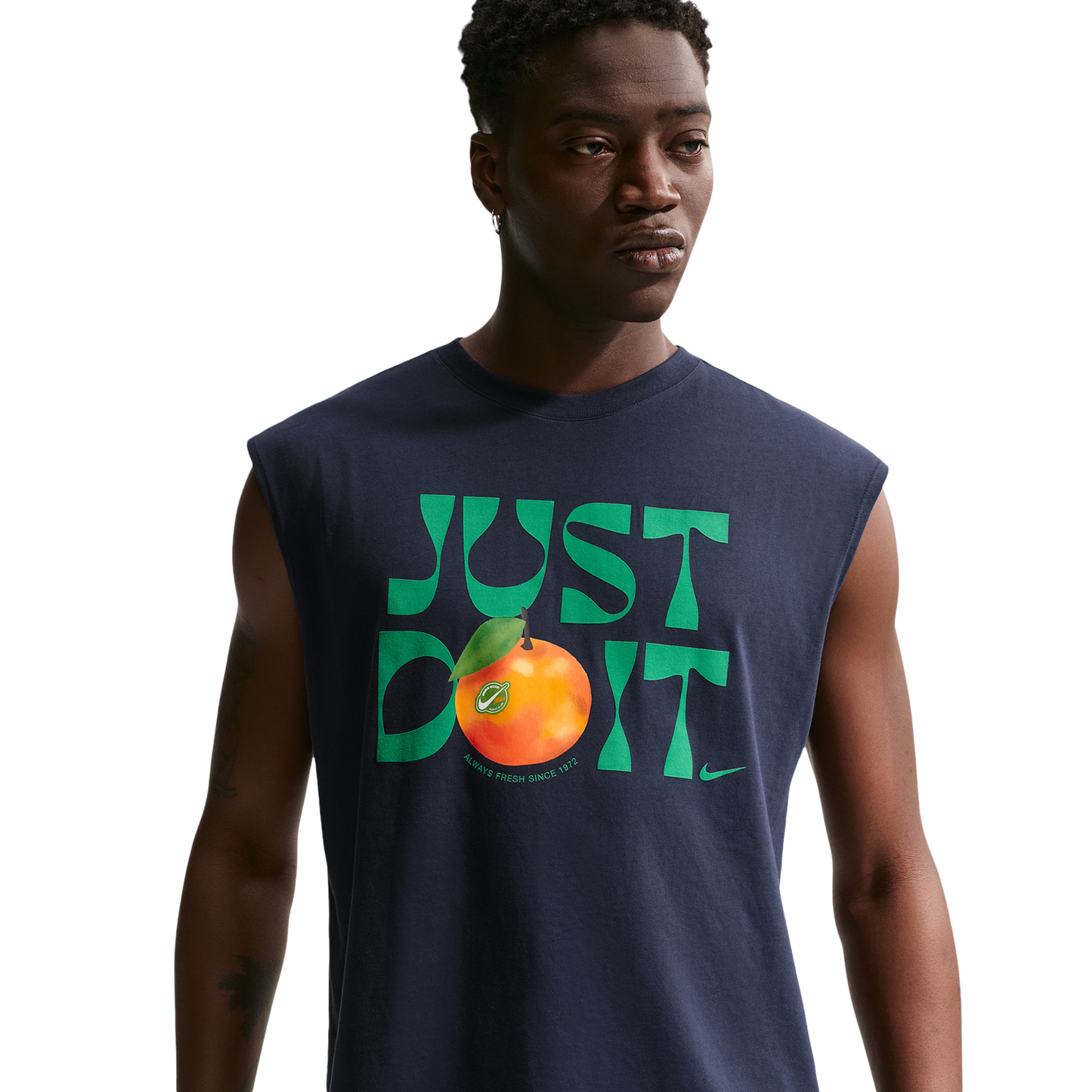 Nike NSW Loose Sleeveless Orange Tee - Men's - Obsidian