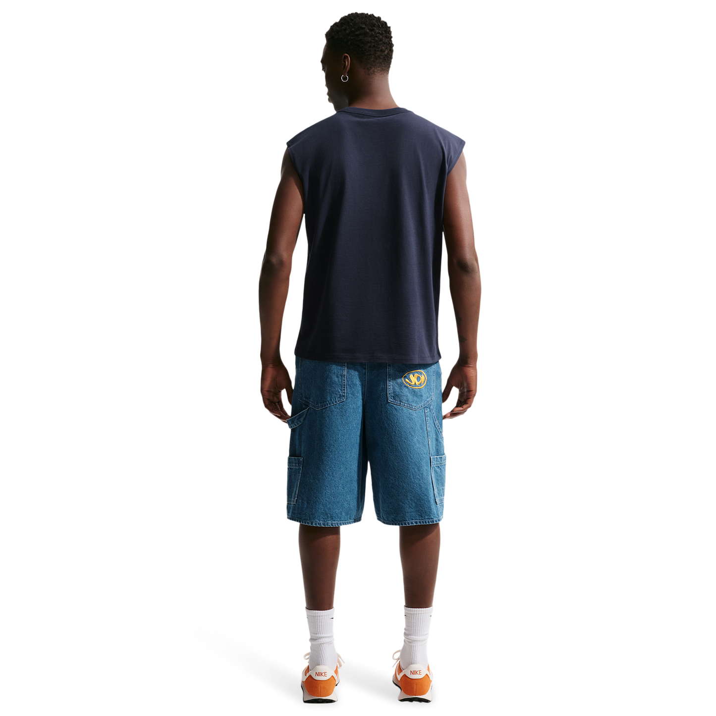 Nike NSW Loose Sleeveless Orange Tee - Men's - Obsidian