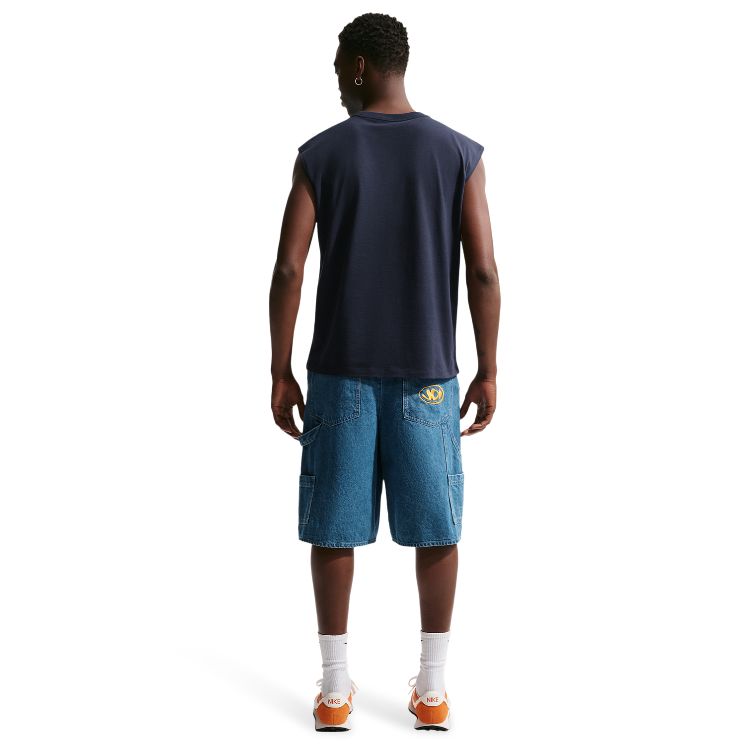 Nike NSW Loose Sleeveless Orange Tee - Men's - Obsidian