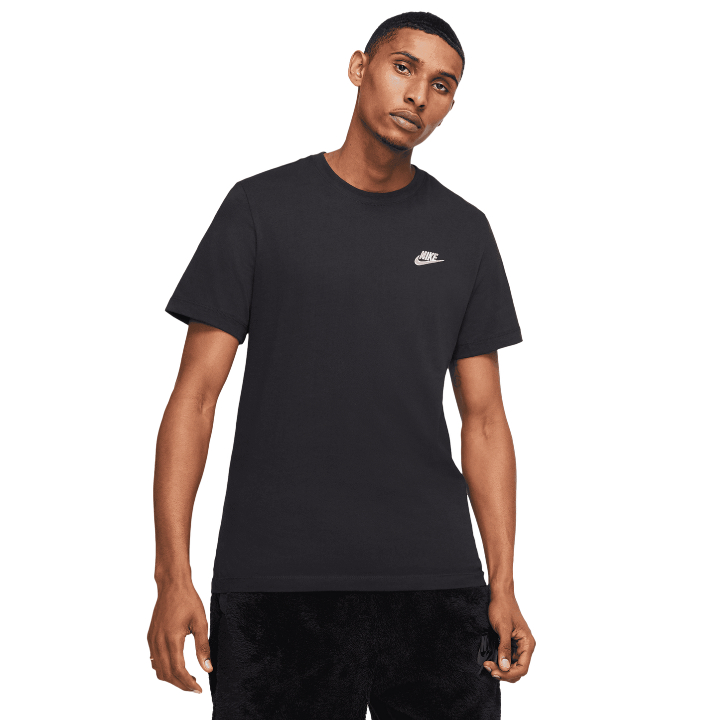 Nike NSW Club Short Sleeve T-Shirt - Men's - Black/White