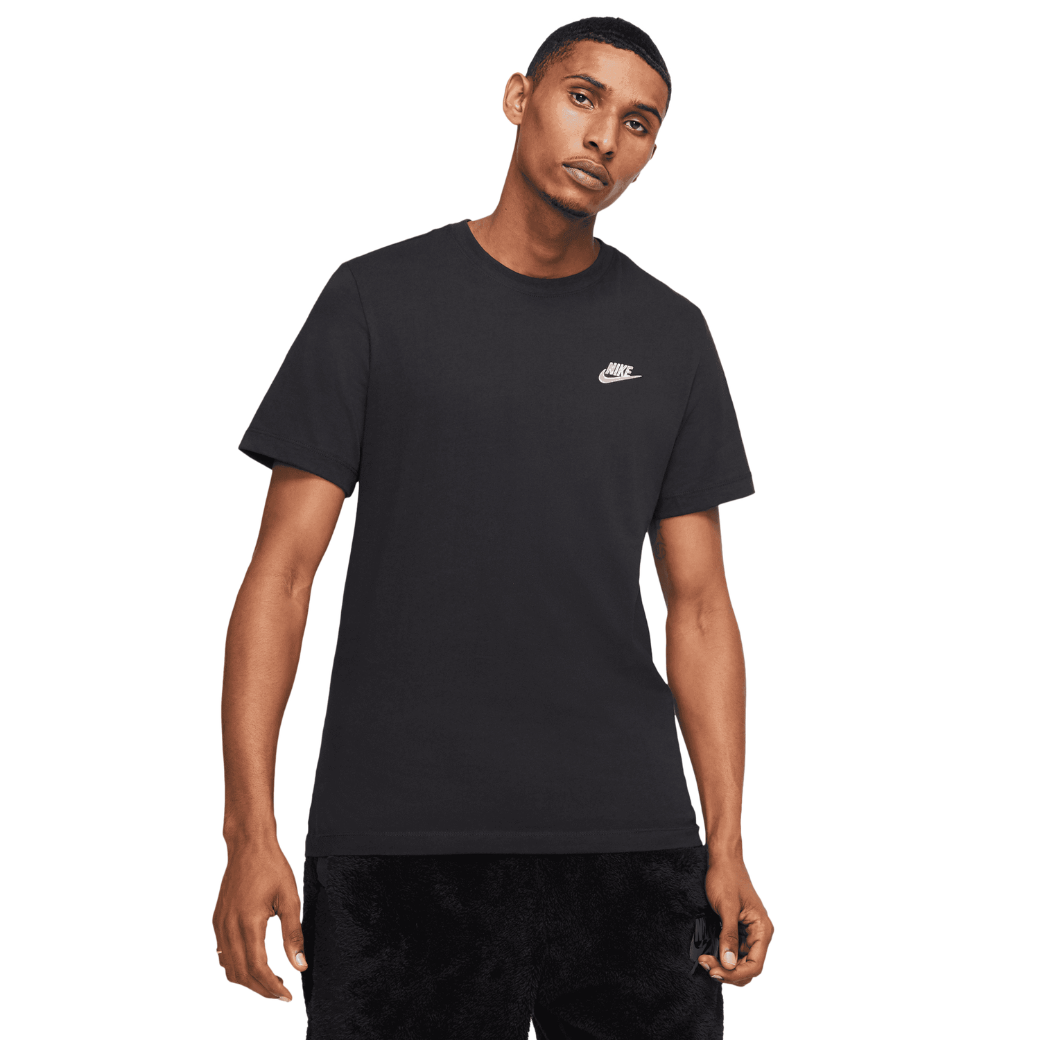 Nike NSW Club Short Sleeve T-Shirt - Men's - Black/White