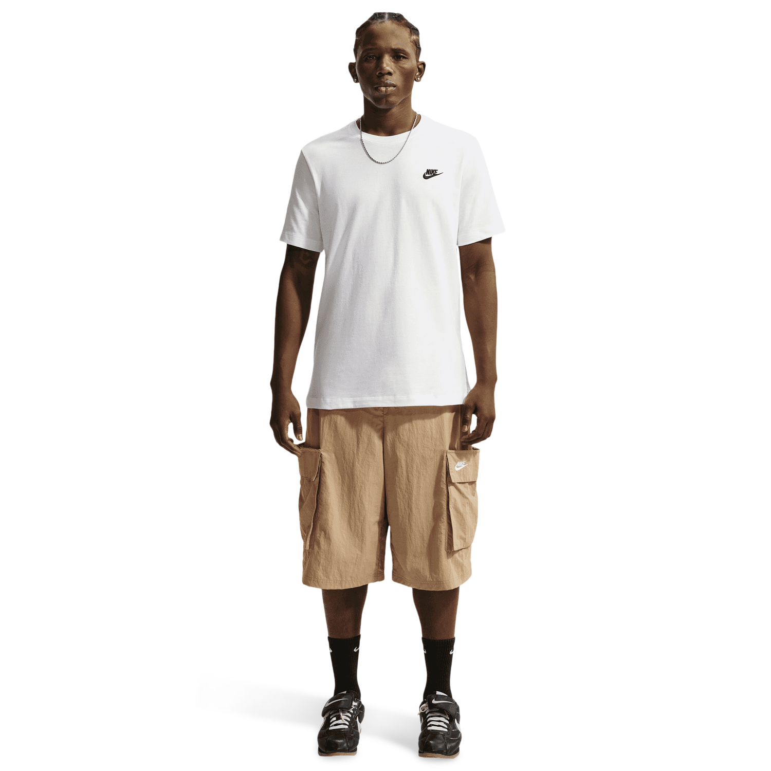 Nike NSW Club Short Sleeve T-Shirt - Men's - Black/White (R4997101)