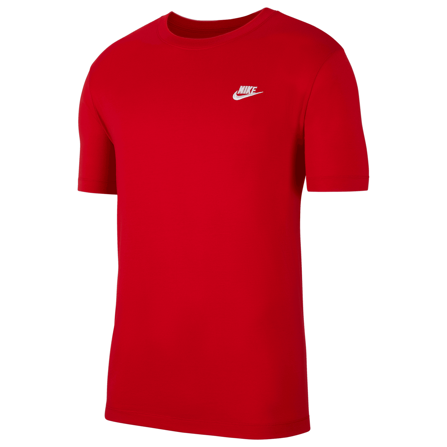 Nike NSW Club Short Sleeve T-Shirt - Men's - White/University Red
