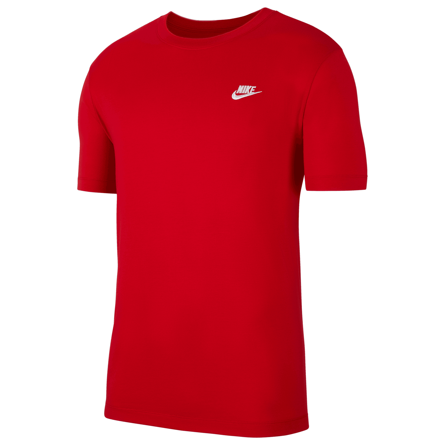 Nike NSW Club Short Sleeve T-Shirt - Men's - White/University Red